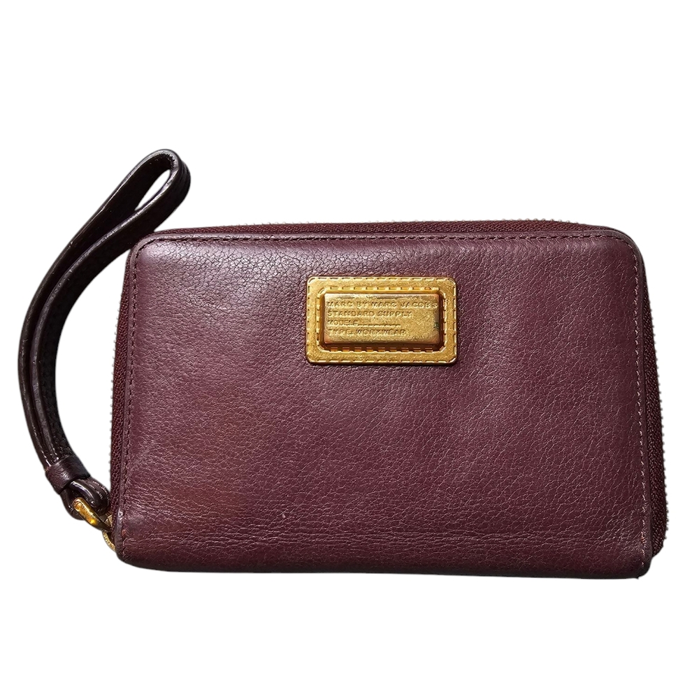 Marc by Marc Jacobs Burgundy Leather Wristlet